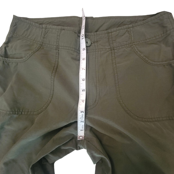 Kathmandu Cargo Olive Green Hiking Fishing Pants With Zip off Bottom Wmn's Sz 12 - Picture 4 of 9